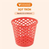  Sọt Rác Tròn Nhỏ Gọn, Siêu Tiện Lợi - Màu Sắc Xinh Xắn - Nhựa Vĩ Hưng 