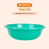  Thau Nhựa 32cm Nhiều Màu Nhựa Chính Phẩm, Không BPA, Bền Đẹp, An Toàn Sức Khỏe, Tiện Lợi Vĩ Hưng 