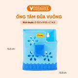  Ống Đựng Đũa Muỗng 2 Ngăn Tiện Lợi, Nhiều Màu Sắc, Chất Liệu Nhựa Bền Đẹp - Nhựa Vĩ Hưng 