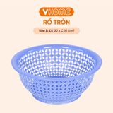  Rổ Nhựa Bông Tròn Nhiều Màu, Chất Lượng Cao, Nhựa Chính Phẩm - Nhựa Vĩ Hưng 