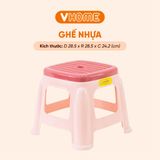  Ghế Đẩu Đan Mây Nhựa Dày Cao Cấp Chống Trượt, Xếp Chồng - Nhựa Vĩ Hưng 