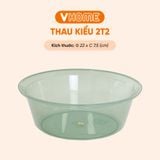  Thau Nhựa 22cm Nhiều Màu Nhựa Chính Phẩm, Không BPA, Bền Đẹp, An Toàn Sức Khỏe, Tiện Lợi Vĩ Hưng 