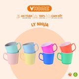  Cốc Chịu Nhiệt Tốt, 2 Màu, Màu Sắc Xinh Xắn, Có Quai Cầm Tiện Lợi - Nhựa Vĩ Hưng 