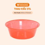  Thau Nhựa 34cm Nhiều Màu Nhựa Chính Phẩm, Không BPA, Bền Đẹp, An Toàn Sức Khỏe, Tiện Lợi Vĩ Hưng 