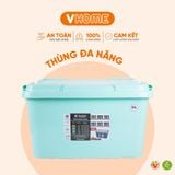  Thùng Nhựa Đựng Đồ 55L Có Bánh Xe Nhựa VĨ HƯNG 