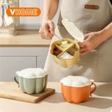  Hũ Nhựa Đựng Gia Vị 4 Ngăn - Có Nắp Đậy, Thìa Và Tay Cầm Tiện Lợi - Nhựa Vĩ Hưng 