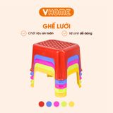  Ghế Đẩu Lưới Nhựa 28.8x24.5x18cm - Chắc Chắn, Bền Đẹp, Nhựa Chính Phẩm - Nhựa Vĩ Hưng 