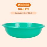  Thau Nhựa 26cm Nhiều Màu Nhựa Chính Phẩm, Không BPA, Bền Đẹp, An Toàn Sức Khỏe, Tiện Lợi Vĩ Hưng 