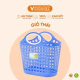  Giỏ Xách Thái Đại Quai, Nhựa PP Đi Chợ Loại Lớn, Màu Sắc Tươi Sáng - Bảo Vệ Sức Khỏe, Không BPA Vĩ Hưng 