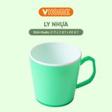  Cốc Chịu Nhiệt Tốt, 2 Màu, Màu Sắc Xinh Xắn, Có Quai Cầm Tiện Lợi - Nhựa Vĩ Hưng 