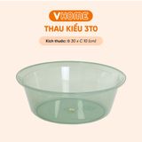  Thau Nhựa 30cm Nhiều Màu Nhựa Chính Phẩm, Không BPA, Bền Đẹp, An Toàn Sức Khỏe, Tiện Lợi Vĩ Hưng 