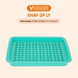  Khay Úp Ly Trái Tim 3 Kích Cỡ, Đa Màu Sắc, Nhựa Chính Phẩm An Toàn Sức Khỏe, Tiện Lợi Vĩ Hưng 