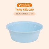  Thau Nhựa 20cm Nhiều Màu Nhựa Chính Phẩm, Không BPA, Bền Đẹp, An Toàn Sức Khỏe, Tiện Lợi Vĩ Hưng 