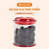  Hộp Bảo Quản Thực Phẩm, Hũ Gia Vị Kín Hơi, Đa Năng 4 Kích Cỡ - Nhựa Vĩ Hưng 