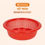  Rổ Gạo Nhựa Tròn 34x10cm - Bền Đẹp, Đa Dụng, Chất Lượng Cao - Nhựa Vĩ Hưng 