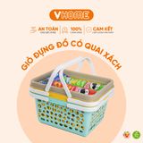  Rổ Chữ Nhật Có Quai, Giỏ Nhựa Đựng Đồ Quán Ăn, Siêu Thị Quai Xách Tiện Lợi Nhựa Vĩ Hưng 