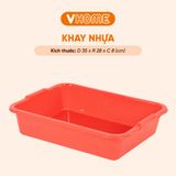  Khay Nhựa Thạch Dừa 35x28x8cm - Bền Đẹp, Đa Dụng, Chất Lượng Cao - Nhựa Vĩ Hưng 