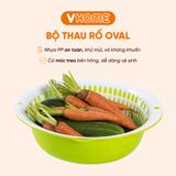  Bộ Thau Rổ Cao Cấp Chắc Chắn, Gọn Gàng, An Toàn 25.5cm - Nhựa Vĩ Hưng 