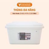  Thùng Nhựa Đa Năng 20L Có Bánh Xe Nhựa VĨ HƯNG 
