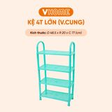  Kệ Nhựa Vòng Cung Đa Năng - Nhựa Vĩ Hưng - Chất Liệu Nhựa An Toàn, Dễ Dàng Lắp Đặt 