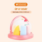  Khay Úp Cốc Ly Xoay Có Nắp - Cao Cấp, Tiện Lợi, Nhựa PP Bền Đẹp - Nhựa Vĩ Hưng 