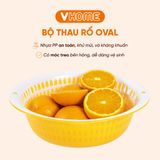  Bộ Thau Rổ Cao Cấp Chắc Chắn, Gọn Gàng, An Toàn 25.5cm - Nhựa Vĩ Hưng 
