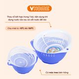  Bộ Thau Rổ Nhựa Cao Cấp Chắc Chắn, Gọn Gàng, An Toàn Sức Khỏe, Đa Dạng Màu Sắc - Nhựa Vĩ Hưng 