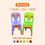  Ghế Nhựa Tựa Lưng Thấp, Màu Sắc Đa Dạng, Cao Cấp - Nhựa Vĩ Hưng 