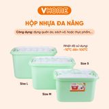  Thùng Lưu Trữ Đa Năng 12L - Khóa Cài Then, Chồng Xếp Dễ Dàng, Nhựa Vĩ Hưng Chất Lượng Cao 