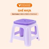  Ghế Đẩu Đan Mây Nhựa Dày Cao Cấp Chống Trượt, Xếp Chồng - Nhựa Vĩ Hưng 