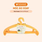 Set 8 Móc Áo Xoay 360 Độ Nhựa Dày Chắc Chắn, Không BPA, An Toàn Sức Khỏe, Bền Đẹp Vĩ Hưng 