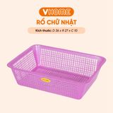  Rổ Nhựa Vuông Vĩ Hưng 