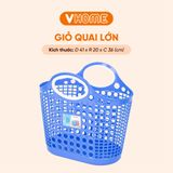  Giỏ Nhựa PP Đi Chợ Loại Lớn, Màu Sắc Tươi Sáng - Bảo Vệ Sức Khỏe, Không BPA Vĩ Hưng 