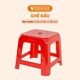 Ghế Đẩu Vuông, Nhựa PP Nguyên Chất, Hàng Cao Cấp - Ghế Đẩu Thấp - Nhựa Vĩ Hưng 