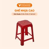  Ghế Nhựa Cao Bông - Chắc Chắn, Dày Dặn, Nhựa Chính Phẩm Bền Đẹp - Nhựa Vĩ Hưng 