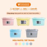  Thùng Nhựa Đựng Đồ Có Bánh Xe 120L Nhựa VĨ HƯNG 