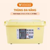  Thùng Nhựa Đa Năng 35L Có Bánh Xe Tiện Lợi - Bền Đẹp - Nhựa Vĩ Hưng 
