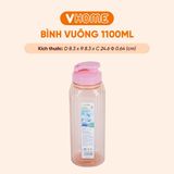  Bình Nước Nắp Bật 1.1L Nhựa Chính Phẩm, Nhiều Màu Sắc, Dễ Dùng, An Toàn, Tiện Lợi, Nhựa Vĩ Hưng 