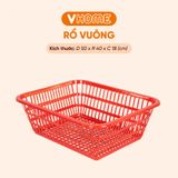  Rổ Vuông Nhựa Chất Lượng Cao, Nhiều Màu Sắc - Nhựa Chính Phẩm - Nhựa Vĩ Hưng 