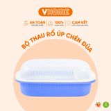  Khay Úp Chén Bát Có Nắp Đậy Tiện Lợi, Sạch Sẽ, An Toàn Cho Sức Khỏe - Nhựa Vĩ Hưng 