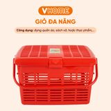  Giỏ Quai Giữa, Giúp Đựng Đồ Chơi, Quần Áo, Sách Vở, Đồ Đi Sanh Cho Mẹ Nhựa VĨ HƯNG 