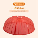  Lồng Bàn Tròn Đậy Thức Ăn, Đường Kính 50.5cm, Chống Muỗi, Chống Bụi Bằng Nhựa - Tiện Dụng Cho Nhà Bếp Vĩ Hưng 