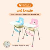  Ghế Ăn Dặm Hình Gấu, 2 Chế Độ Chân, Dễ Lắp Ráp, An Toàn Cho Bé - Nhựa Vĩ Hưng 