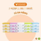  Tủ Đồ Mini Để Bàn Đa Năng Nhiều Ngăn Tủ Nhựa Vĩ Hưng Đựng Đồ Tiện Lợi 