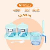  Lọ Đựng Gia Vị Có Thìa, Hũ Gia Vị 3 Ngăn, 4 Ngăn Có Nắp Đậy - Tiện Dụng, Bền Đẹp - Nhựa Vĩ Hưng 