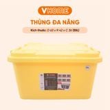  Thùng Nhựa Đựng Đồ 55L Có Bánh Xe Nhựa VĨ HƯNG 