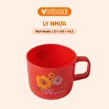  Ly Nhựa Uống Nước Có Quai Cầm, Nhiều Màu Sắc, Chất Lượng Cao - Nhựa Bền Đẹp - Nhựa Vĩ Hưng 