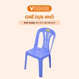  Ghế Nhựa Tựa Lưng Thấp, Màu Sắc Đa Dạng, Cao Cấp - Nhựa Vĩ Hưng 