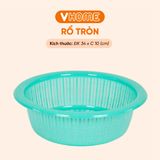  Rổ Gạo Nhựa Tròn 34x10cm - Bền Đẹp, Đa Dụng, Chất Lượng Cao - Nhựa Vĩ Hưng 