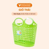  Giỏ Xách Thái Đại Quai, Nhựa PP Đi Chợ Loại Lớn, Màu Sắc Tươi Sáng - Bảo Vệ Sức Khỏe, Không BPA Vĩ Hưng 